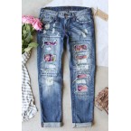 Sky Blue Floral Patc...