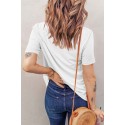 White Distressed MY FAVORITE COLOR IS Sunset Pattern T Shirt